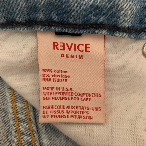 REVICE Ying Yang Two-Tone Zipper Wrapped Crop Jeans 28w - Picture 9 of 16